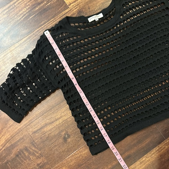 Patrizia Luca Open Knit Sweater Top Black - Picture 7 of 8